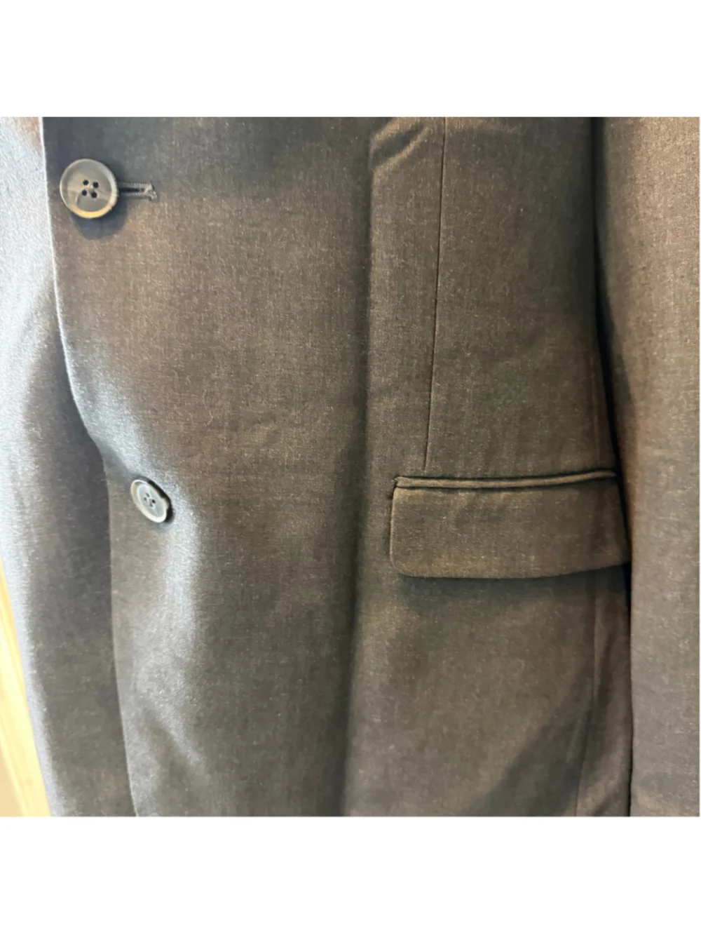 Egara Men’s Blazer 42L Skinny Fit Stretch Charcoal Gray 2 Button Coat